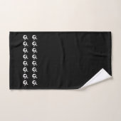 Ensemble de serviettes de bain noir et blanc pour (Serviette à main)
