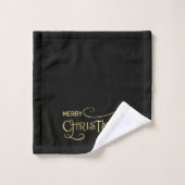 Ensemble de serviettes de bain Noir & Or (Gant de toilette)