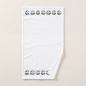 Ensemble de serviettes de bain norvégien noir et b (Serviette à main)