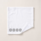 Ensemble de serviettes de bain norvégien noir et b (Gant de toilette)