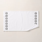 Ensemble de serviettes de bain norvégien noir et b (Serviette à main)
