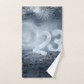 ENSEMBLE DE SERVIETTES DE BAIN NOUVEL AN ET NOËL (Serviette à main)