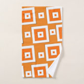 Ensemble de serviettes de bain orange et blanc Car (Serviette à main)