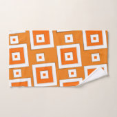 Ensemble de serviettes de bain orange et blanc Car (Serviette à main)