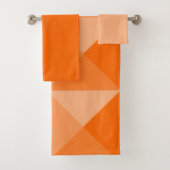 Ensemble de serviettes de bain Orange Pyramides (En situation)