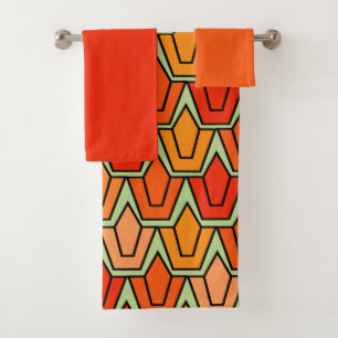 Ensemble de serviettes de bain Orange Tulip Field
