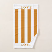 Ensemble de serviettes de bain - Orange&White (Serviette à main)