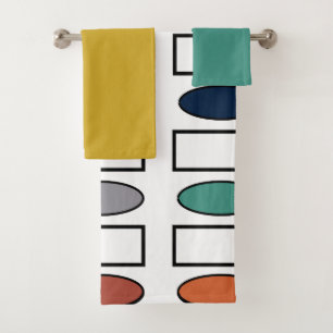 Ensemble de serviettes de bain Ovales et Rectangle