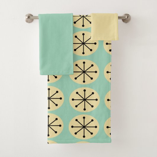 Ensemble de serviettes de bain Ovales et Starburst (En situation)