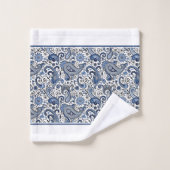 Ensemble de serviettes de bain paisley bleu et bla (Gant de toilette)