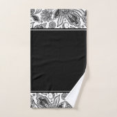 Ensemble de serviettes de bain paisley noir et bla (Serviette à main)