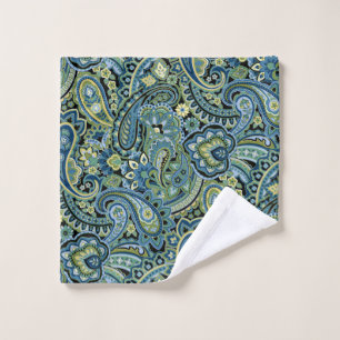 Ensemble de serviettes de bain Paisley vert forêt