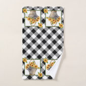 Ensemble de serviettes de bain panier de tournesol (Serviette à main)