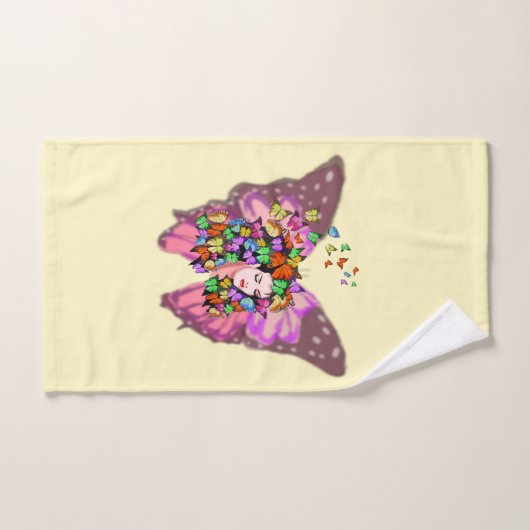 Ensemble de serviettes de bain papillon (Serviette à main)