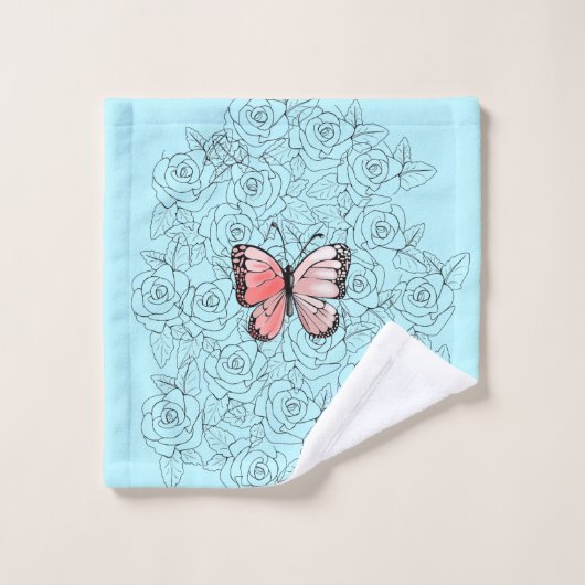 Ensemble de serviettes de bain papillon (Gant de toilette)