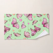 Ensemble de serviettes de bain Papillon Rose (Serviette à main)