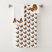 Ensemble de serviettes de bain - Papillons Monarch (En situation)