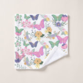 Ensemble de serviettes de bain papillons pastel co (Gant de toilette)