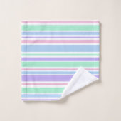 Ensemble De Serviettes De Bain Pastel Stripes (Gant de toilette)
