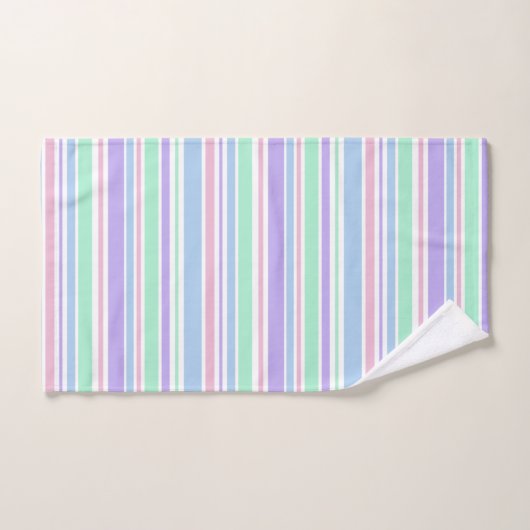 Ensemble De Serviettes De Bain Pastel Stripes (Serviette à main)