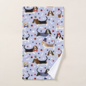 Ensemble de serviettes de bain Patriotique Basset (Serviette à main)