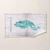 Ensemble de serviettes de bain Peacock turquoise (Serviette à main)