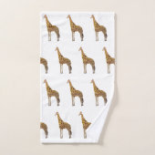 Ensemble de serviettes de bain peint en girafe (Serviette à main)