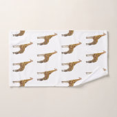 Ensemble de serviettes de bain peint en girafe (Serviette à main)