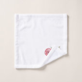 Ensemble de serviettes de bain peintes en fleurs (Gant de toilette)