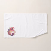 Ensemble de serviettes de bain peintes en fleurs (Serviette à main)