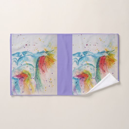 Ensemble de serviettes de bain Peinture aquarelle  (Serviette à main)