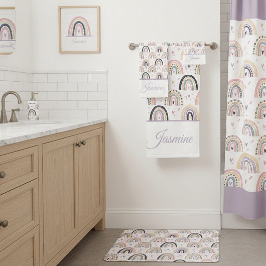 Ensemble de serviettes de bain personnalisées avec