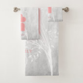 Ensemble de serviettes de bain personnalisées Coeu (En situation)
