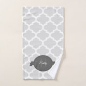 Ensemble de serviettes de bain personnalisées Gris (Serviette à main)