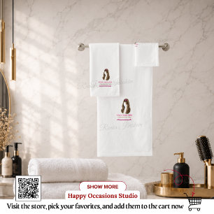 Ensemble de serviettes de bain personnalisées pour