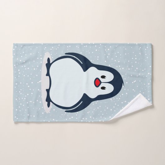 Ensemble de serviettes de bain Petit Penguin Snowy (Serviette à main)