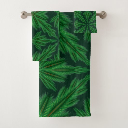 Ensemble de serviettes de bain Pine Mandala Forest (En situation)