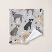 Ensemble de serviettes de bain Pitbull Paws et Bon (Gant de toilette)