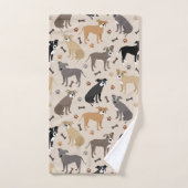 Ensemble de serviettes de bain Pitbull Paws et Bon (Serviette à main)