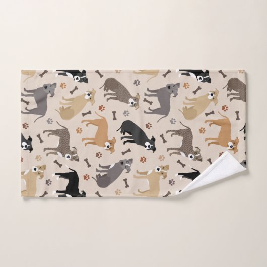 Ensemble de serviettes de bain Pitbull Paws et Bon (Serviette à main)