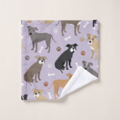 Ensemble de serviettes de bain Pitbull Paws et Bon (Gant de toilette)