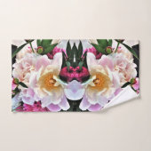 Ensemble de serviettes de bain - pivoines rose et (Serviette à main)