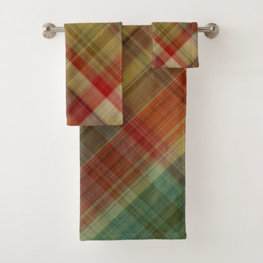Ensemble de serviettes de bain Plaid #1 (En situation)