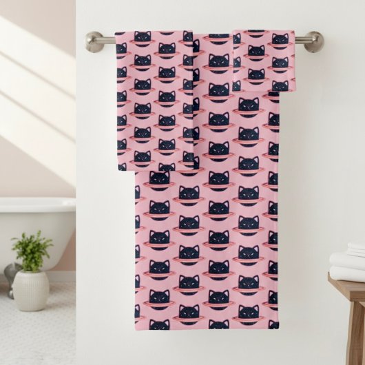 Ensemble de serviettes de bain Planet Cat