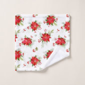 Ensemble de serviettes de bain Poinsettias (Gant de toilette)