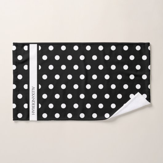 Ensemble de serviettes de bain Pois modernes en no (Serviette à main)