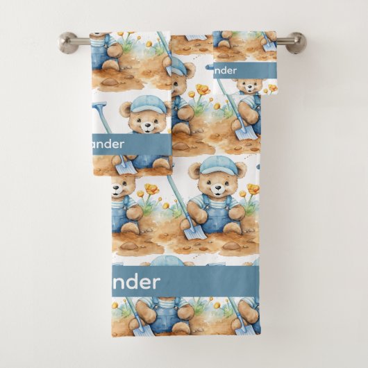 Ensemble de serviettes de bain pour bébé et tout-p (En situation)