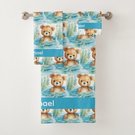 Ensemble de serviettes de bain pour bébé et tout-p (En situation)