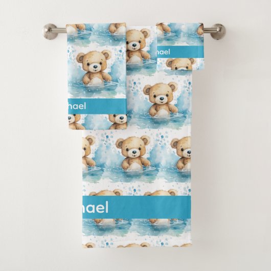 Ensemble de serviettes de bain pour bébé et tout-p (En situation)