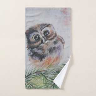 Ensemble de serviettes de bain pour bébé hibou